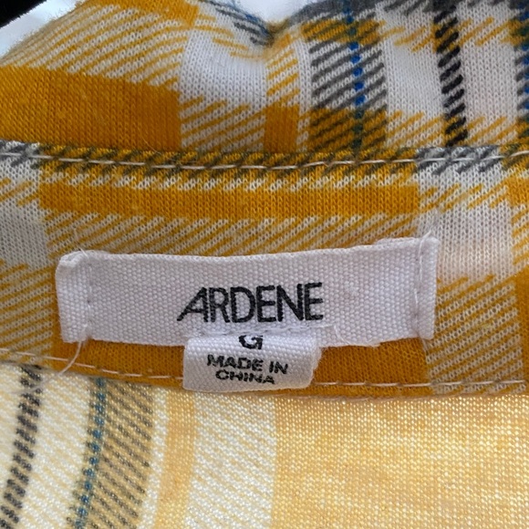 Ardene Yellow Plaid Shirt - Picture 2 of 4